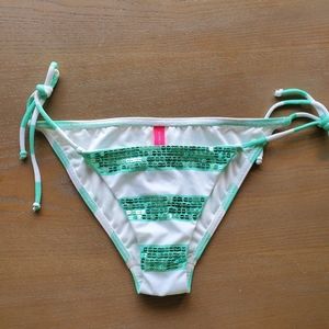 VS Mint Green & White Bikini Bottom